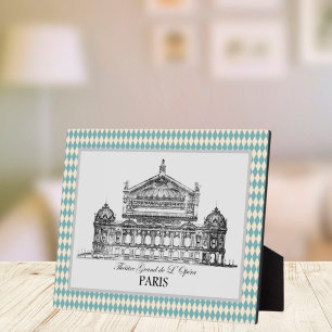 Vintage-Illustration der Pariser Oper Harlekin Fotoplatte
