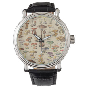 Vintage Illustration der Pilze Armbanduhr