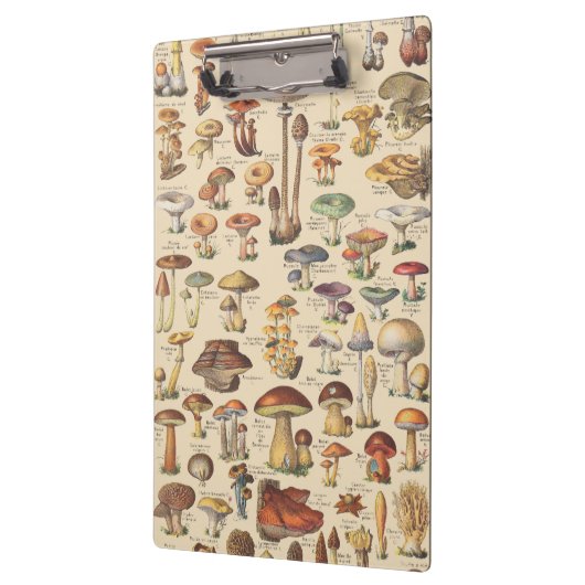 Vintage Illustration der Pilze Klemmbrett (Links)