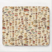 Vintage Illustration der Pilze Mousepad (Vorne)