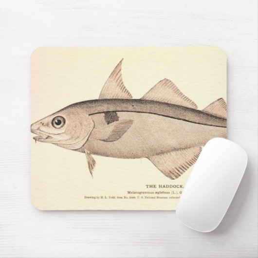 Vintage Illustration der Schellfische Mousepad (Mit Mouse)