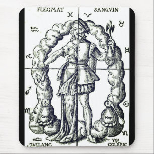Vintage-Illustration der Tierkreiszeichen Mousepad