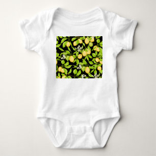 Vintage Illustration der Zweigstelle Lemon Tree Baby Strampler