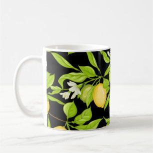 Vintage Illustration der Zweigstelle Lemon Tree Kaffeetasse