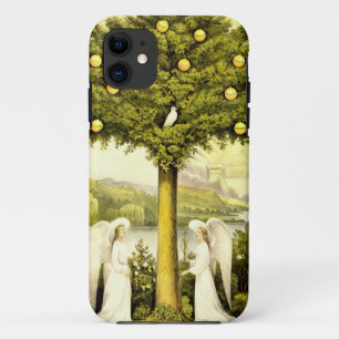 Vintage- Illustration des Baums des Lebens, christ iPhone 11 Hülle
