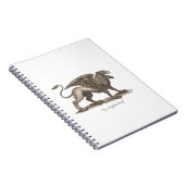 Vintage Illustration des Greifs (gryphus greiff) Notizblock (Rechte Seite)