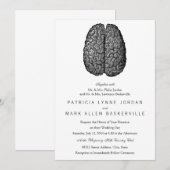 Vintage Illustration des menschlichen Gehirns Einladung (Vorne/Hinten)