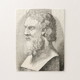 Vintage-Illustration des Philosophen Plato Puzzle