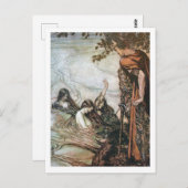 Vintage Illustration des Ringzyklus Arthur Rackham Postkarte (Vorne/Hinten)