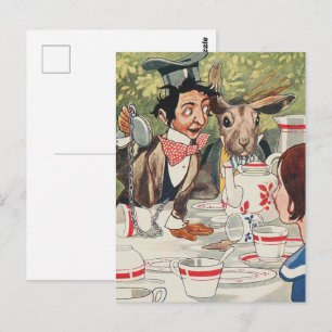 Vintage-Illustration des verrückten Hutmachers zum Postkarte