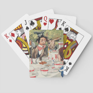 Vintage-Illustration des verrückten Hutmachers zum Spielkarten