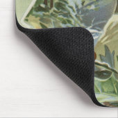 Vintage Illustration des Winterhauses Mousepad (Ecke)