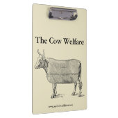 VINTAGE ILLUSTRATION Die Kuhparcours Klemmbrett (Rechts)