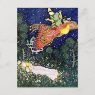 Vintage-Illustration Edmund Dulac Feuerbird Postkarte