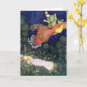 Vintage Illustration Edmund Dulac Firebird Karte (Gelbe Blume)