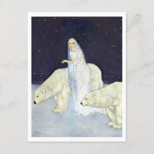 Vintage Illustration Edmund Dulac Ice Maiden Postkarte