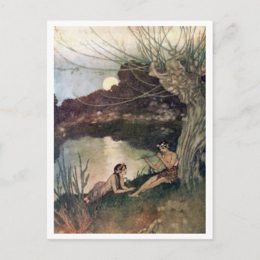 Vintage Illustration Edmund Dulac Tempest Postkarte (Vorderseite)