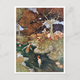 Vintage Illustration Edmund Dulac Tempest Postkarte