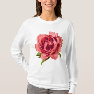Vintage Illustration einer Großen Korallenrosa-Peo T-Shirt