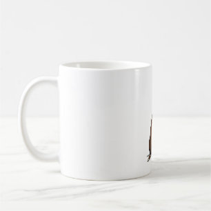 Vintage-Illustration eines Boxerhundes von hinten Kaffeetasse