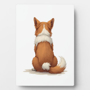 Vintage-Illustration eines Hundes von hinten auf w Fotoplatte