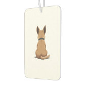 Vintage-Illustration eines Hundes von hinten mit g Autolufterfrischer (Links)