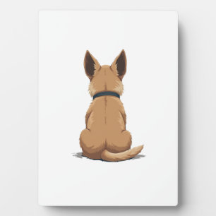 Vintage-Illustration eines Hundes von hinten mit g Fotoplatte