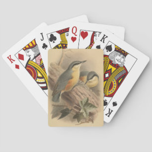 Vintage-Illustration eines Kleibers Spielkarten