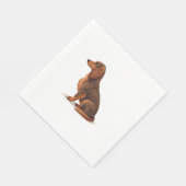 Vintage-Illustration eines langhaarigen Dachshunds Serviette (Ecke)