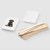 Vintage-Illustration eines schwarz-braunen Hundes  Fächer (Non-assembled)