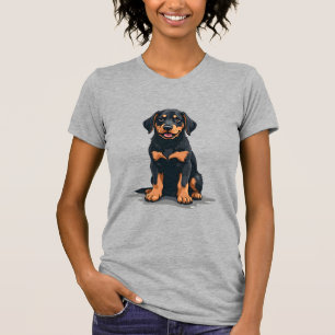 Vintage-Illustration eines schwarz-braunen Hundes T-Shirt