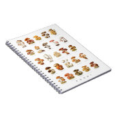 Vintage Illustration essbare, nicht essbare Pilze Notizblock (Rechte Seite)