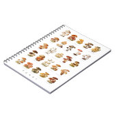 Vintage Illustration essbare, nicht essbare Pilze Notizblock (Linke Seite)