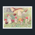 Vintage Illustration Forest Children Elsa Beskow Postkarte<br><div class="desc">Diese Postkarte zeigt eine wunderschöne Vintage Abbildung von Elsa Beskow von "Kinder des Waldes" 1910. Lass ihnen wissen,  dass du an sie denkst mit dieser skurrilen Waldszene.</div>