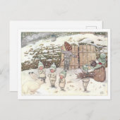 Vintage Illustration Forest Children Elsa Beskow Postkarte (Vorne/Hinten)