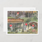 Vintage Illustration Forest Children Elsa Beskow Postkarte (Vorne/Hinten)