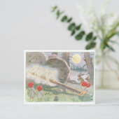 Vintage Illustration Forest Children Elsa Beskow Postkarte (Stehend Vorderseite)