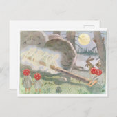 Vintage Illustration Forest Children Elsa Beskow Postkarte (Vorne/Hinten)