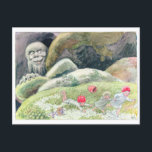 Vintage Illustration Forest Children Elsa Beskow Postkarte<br><div class="desc">Diese Postkarte zeigt eine wunderschöne Vintage Abbildung von Elsa Beskow von "Kinder des Waldes" 1910. Lass ihnen wissen,  dass du an sie denkst mit dieser skurrilen Waldszene.</div>