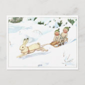 Vintage Illustration Forest Children Elsa Beskow Postkarte (Vorderseite)