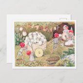 Vintage Illustration Forest Children Elsa Beskow Postkarte (Vorne/Hinten)
