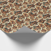 Vintage Illustration Geschenkpapier (Ecke)