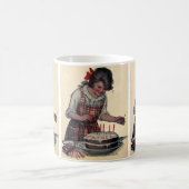 Vintage Illustration Happy Birthday Party Vater Kaffeetasse (Mittel)