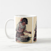 Vintage Illustration Happy Birthday Party Vater Kaffeetasse (Links)