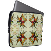 Vintage Illustration Hummingvögel und Blume Laptopschutzhülle (Vorne Rechts)