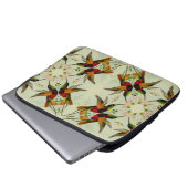 Vintage Illustration Hummingvögel und Blume Laptopschutzhülle (Vorne Knopf)