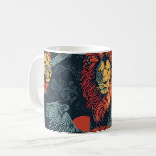 Vintage Illustration Kaffeetasse (Vorderseite Links)
