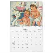 Vintage Illustration Kinder und Babys Kalender (Mär 2027)