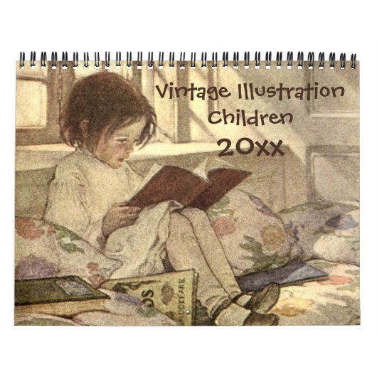 Vintage Illustration Kinder und Babys Kalender (Titelbild)