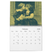 Vintage Illustration Kinder und Babys Kalender (Feb 2026)